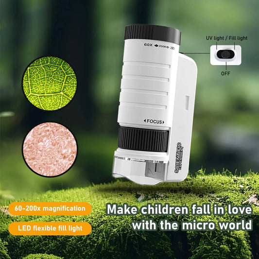 Portable Handheld STEM Microscope for Kids & Adults - CELEBRATE50 for 50% OFF