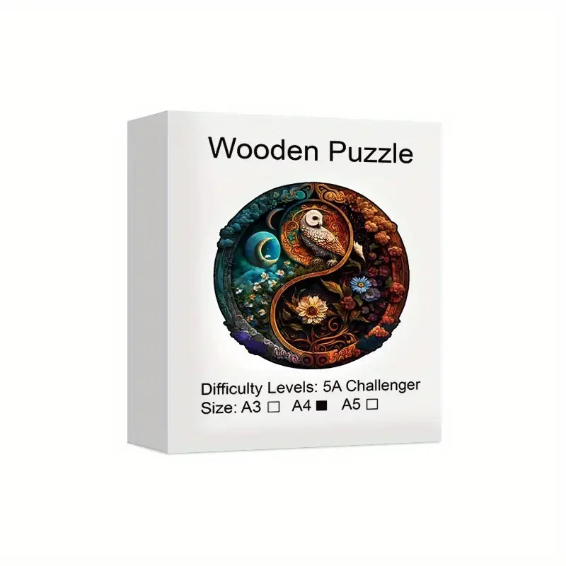 Yin-Yang Wooden Jigsaw Puzzle | Irregular Animal Pieces