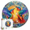 Custom Animal Jigsaw Puzzle: Owl & Floral Art (1000-Piece Round)