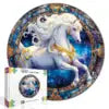 Custom Animal Jigsaw Puzzle: Owl & Floral Art (1000-Piece Round)