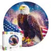 Custom Animal Jigsaw Puzzle: Owl & Floral Art (1000-Piece Round)