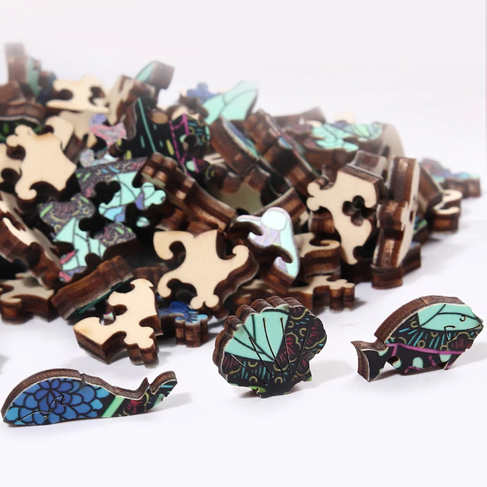 Yin-yang Landscape Wooden Puzzle: Animal Shapes, Stress Relief