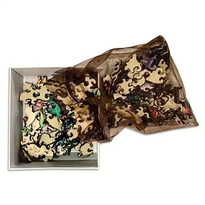 Yin-yang Landscape Wooden Puzzle: Animal Shapes, Stress Relief