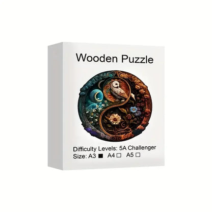 Yin-Yang Wooden Jigsaw Puzzle | Irregular Animal Pieces