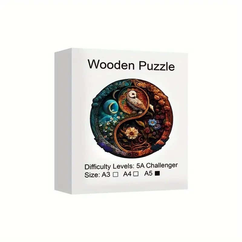 Yin-Yang Wooden Jigsaw Puzzle | Irregular Animal Pieces