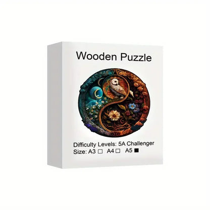 Yin-Yang Wooden Jigsaw Puzzle | Irregular Animal Pieces