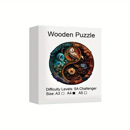 Yin-Yang Wooden Jigsaw Puzzle | Irregular Animal Pieces