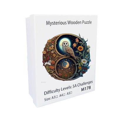 DIY Wooden Owl Yin Yang Puzzle - Unique Animal Shapes Gift